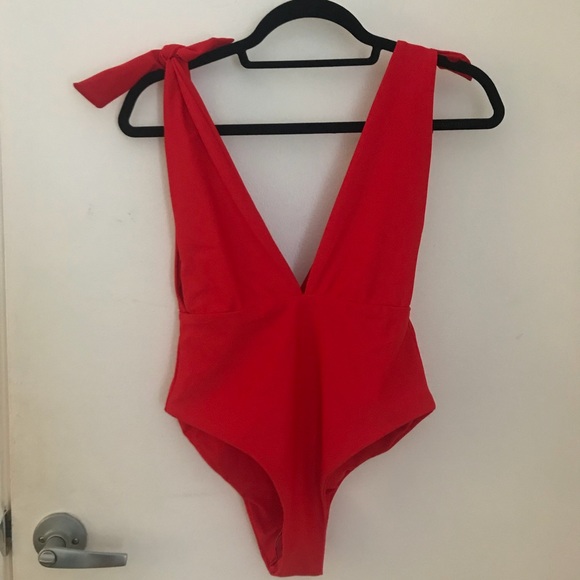 Swim Cute Red Ribbon One Piece Swimsuit Poshmark